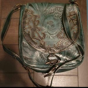 Labrado leather turquoise purse